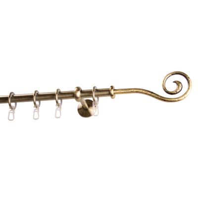 Garesa Esperanca Curtain Rod 16 mm, Single Track, Antique Brass, 230 cm