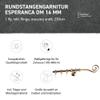 Garesa Esperanca Curtain Rod 16 mm, Single Track, Antique Brass, 230 cm view 3