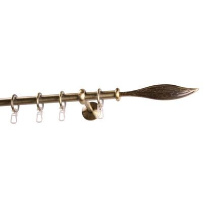 Garesa Esperanca Curtain Rod, 16 mm, Single Rod, Antique Brass, 290 cm