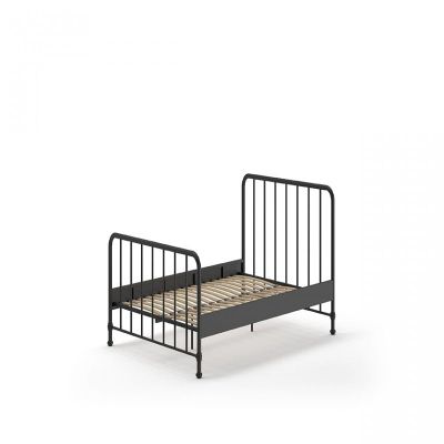 Vipack Bronxx Bed, Matte Black, 140 x 200 cm