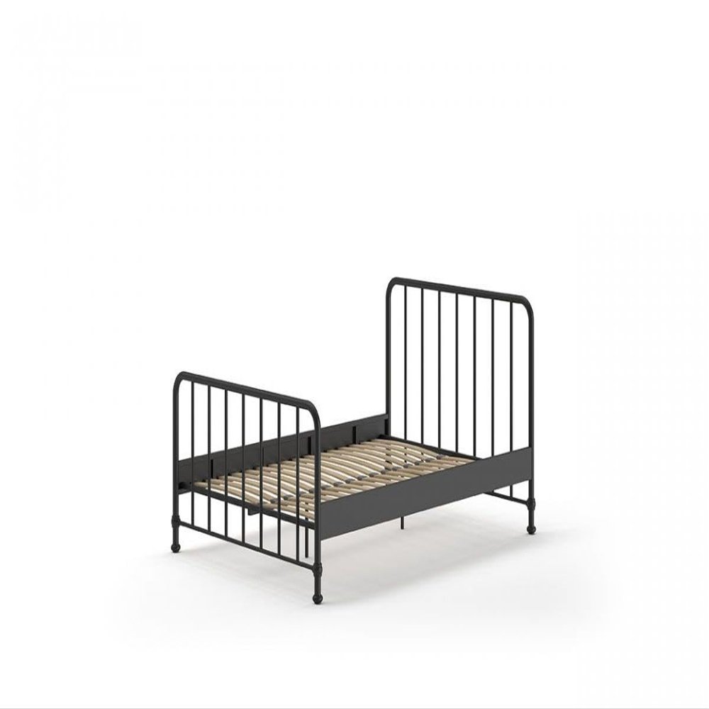 Vipack Bronxx Bed, Matte Black, 140 x 200 cm