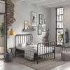 Vipack Bronxx Bed, Matte Black, 140 x 200 cm view 3