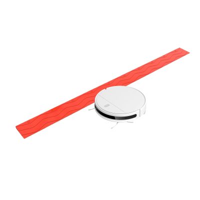 MKYOKO Door Threshold Ramp for Wheelchairs and Robot Vacuums, Cuttable, Red, 8 × 2.5 cm (3.1 × 1 in)