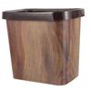 Yardwe Retro 10L Plastic Wastebasket in Wood-Look Finish for Study view 1