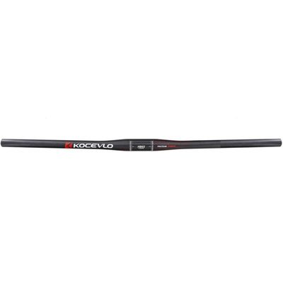 FukkeR Carbon Fiber Flat Handlebar for Bicycle, 600/620/640/660/680/700/720/740/760 mm, 31.8 mm (Black, 680 mm)