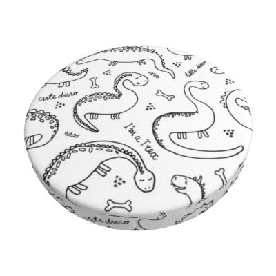 BONDIJ Cute Dinosaur Round Stretch Chair Cover