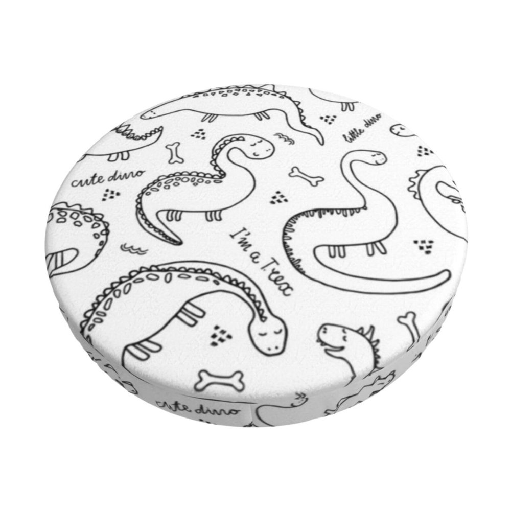 BONDIJ Cute Dinosaur Round Stretch Chair Cover