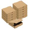 10-Pack 7 x 7 in Mini Pizza Boxes, Square Corrugated Cowhide Paper, Brown view 1