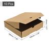 10-Pack 7 x 7 in Mini Pizza Boxes, Square Corrugated Cowhide Paper, Brown view 2