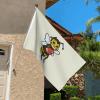 The Bee Holding the Rugby Ball Flag, 90 x 150 cm, Double-Sided view 2