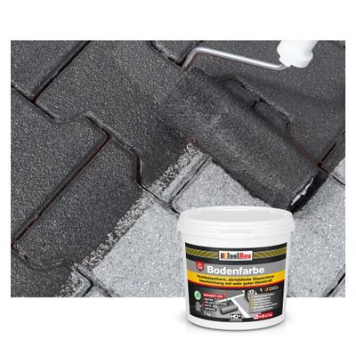 Isolbau Floor Paint, 7 kg – Water-Resistant Floor and Concrete Coating for Interior & Exterior, Anthracite (RAL)