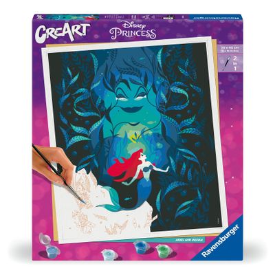 Ravensburger CreArt Disney Princesses Ariel & Ursula – Paint by Numbers