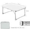 Bowose Folding Bed Table 60 x 40 cm, White view 2