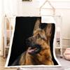 Cozy German Shepherd Blanket 100 x 130 cm, 3D Printed Sherpa Fleece view 1