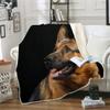 Cozy German Shepherd Blanket 100 x 130 cm, 3D Printed Sherpa Fleece view 2