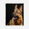 Cozy German Shepherd Blanket 100 x 130 cm, 3D Printed Sherpa Fleece view 3