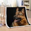 Cozy German Shepherd Blanket 100 x 130 cm, 3D Printed Sherpa Fleece view 4