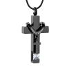 MYPOWER Forever in My Heart Birthstone Double Cross Urn Necklace Cremation Jewelry for Ashes view 1