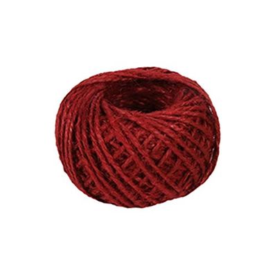 Freude-FLIFE Garden Twine, 30 m Natural Sisal Jute Twine, 2 mm, Red, for Wedding Decorations, Rustic Tags, Crafts, Wrapping, Events & Parties