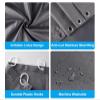 Shower Curtain 180 x 200 cm, Teal, Cream and White, Thick Polyester, Mold-Resistant, Waterproof, with Stainless Steel Eyelets view 2