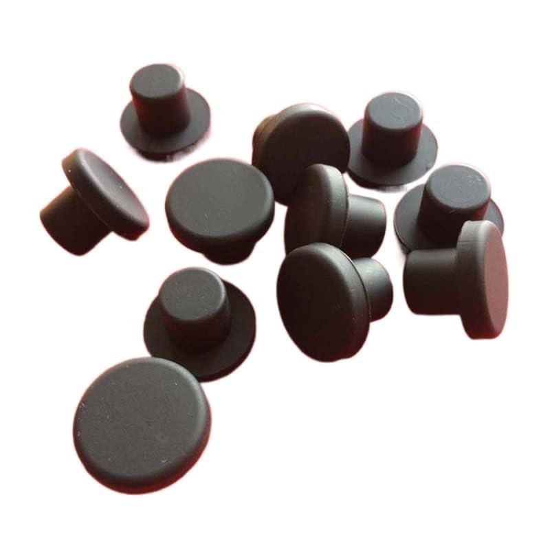 2.7–8.5 mm Black T-Stopper, Food-Grade Silicone Dustproof Plug (10PCS, A 5.5 mm Solid)
