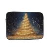 Golden Glitter Christmas Tree Slim Laptop Sleeve view 1