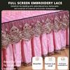 Velvet Bed Skirt and Quilted Fitted Sheet Set, Color #12, 180 × 220 cm view 4