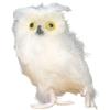Ericetion Furry Owl Christmas Ornament, White Feathered Owl Decor view 1