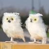 Ericetion Furry Owl Christmas Ornament, White Feathered Owl Decor view 2