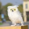 Ericetion Furry Owl Christmas Ornament, White Feathered Owl Decor view 3