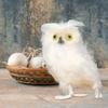 Ericetion Furry Owl Christmas Ornament, White Feathered Owl Decor view 4