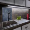 SMTDeco Stove Cover 60x65 cm, More Work Space, Splash Guard & Cutting Board, ESG Glass, Scratch-Resistant, for Induction/Ceramic Cooktops, 1-Piece, Street Gray Design view 4