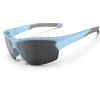 HAAYOT Polarized Sports Sunglasses for Men and Women, Lightweight Flexible TR92 Frame, Matte Sky Blue & Gray view 1