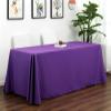 Reyox Dark Purple Polyester Tablecloth, Washable Stain-Resistant Table Cover, 140 x 200 cm Rectangular view 1
