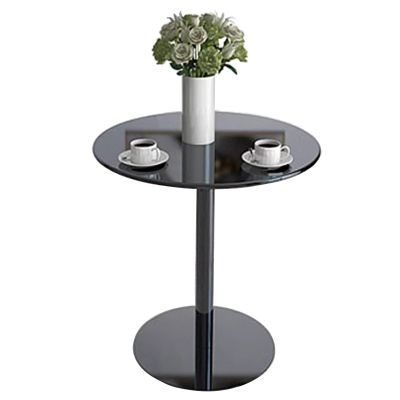 DMCHENGMA Round Bar-Height Cocktail Table, Metal Bistro Table with Iron Top and Base, 70 x 104 cm