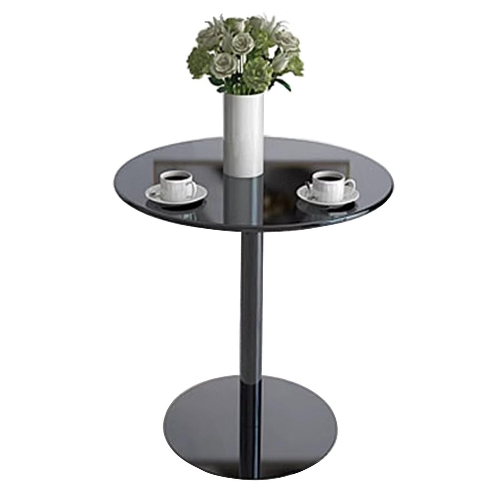 DMCHENGMA Round Bar-Height Cocktail Table, Metal Bistro Table with Iron Top and Base, 70 x 104 cm