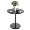 DMCHENGMA Round Bar-Height Cocktail Table, Metal Bistro Table with Iron Top and Base, 70 x 104 cm view 1