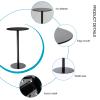 DMCHENGMA Round Bar-Height Cocktail Table, Metal Bistro Table with Iron Top and Base, 70 x 104 cm view 3