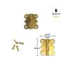 NORAZE 10-Pack Mini Antique Brass-Gold Hinges with Screws, 20 x 25 mm view 2