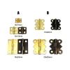 NORAZE 10-Pack Mini Antique Brass-Gold Hinges with Screws, 20 x 25 mm view 3