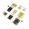 NORAZE 10-Pack Mini Antique Brass-Gold Hinges with Screws, 20 x 25 mm view 4