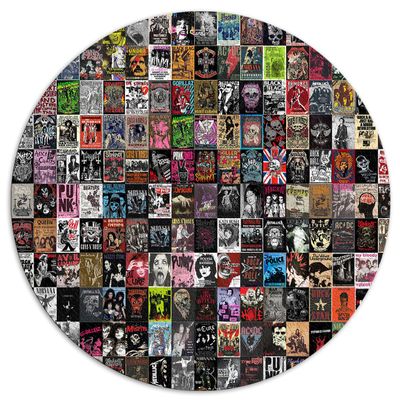 1000-Piece Vintage Collage Round Puzzle for Adults and Children 12+, 67.5 x 67.5 cm