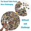 1000-Piece Vintage Collage Round Puzzle for Adults and Children 12+, 67.5 x 67.5 cm view 3