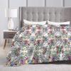 Ultra-Soft Floral Flannel Fleece Blanket with Birds, Leaves and Branches view 4