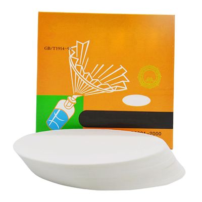 Qualitative White Filter Paper, 100 Round Sheets for Laboratory Funnels