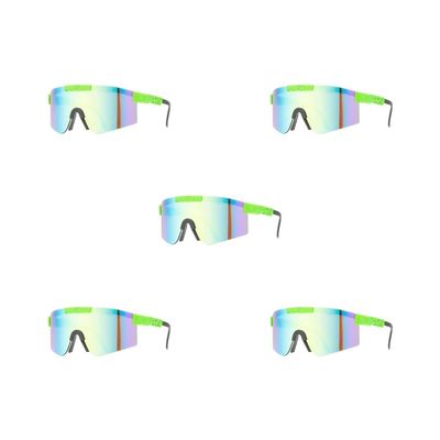 Paowsietiviity 5-Piece Anti-Shock Outdoor Cycling Sunglasses, Style I
