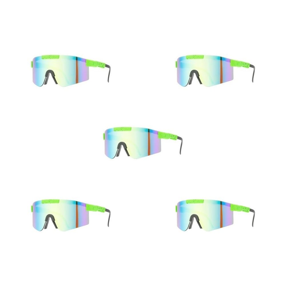 Paowsietiviity 5-Piece Anti-Shock Outdoor Cycling Sunglasses, Style I