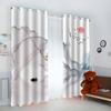 AKATIE Ink Painting Blackout Curtains, 2-Piece Set, 3D Nature Landscape Print, 234 x 137 cm view 2