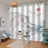 AKATIE Ink Painting Blackout Curtains, 2-Piece Set, 3D Nature Landscape Print, 234 x 137 cm view 4
