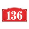 Custom Red Enamel House Number Plaque, 18 x 33 cm view 1